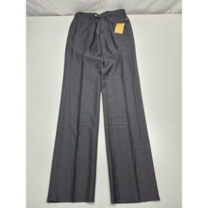 Galante Dress Pants Mens 32x36 Gray Wool Flat Front Straight Unhemmed NWT